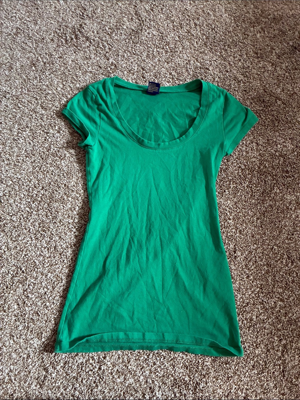 Classic Scoop Neck Women's Top in Green